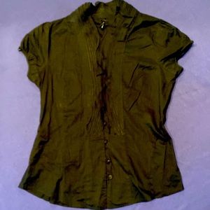 Lapis Black Button Up Dress Shirt, Size Small